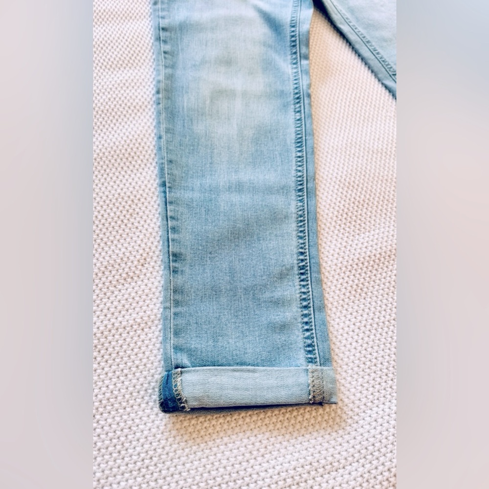 VIGOSS Georgia Girlfriend Super Stretch Light Blue Jeans w Denim Belt Tie - Picture 10 of 15